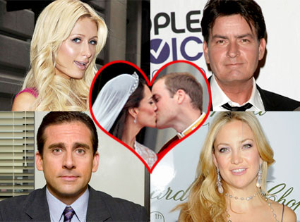 Paris Hilton, Charlie Sheen, Steve Carell, Kate Hudson, Kate Middleton, Prince William Paris Hilton, Charlie Sheen, Steve Carell, Kate Hudson, Kate Middleton, Prince William